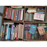 A large collection of vintage childrens hard back books, comics & ephemera