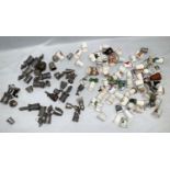 A collection of china thimbles including Royal Commemorative etc; a collection of novelty pewter