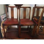 A set of four 1930's oak dinning chairs