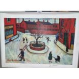 Alan Loundes, Northern street scene, artist signed limited edition print