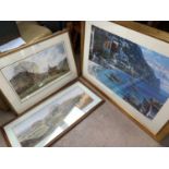 Alan Ingham, 'Tranquil Valley', artist signed print, framed and glazed; a similar print; an