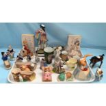 A 1950's Royal Doulton 'Mary Bunnykins' figure and other animal figures including Beswick, Hornsea &