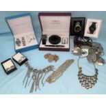 A selection of modern watches and costume jewellery