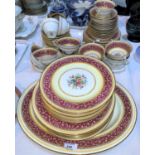 A Paragon 'Corinthian' bone china tea and dinner service, 54 pieces approx