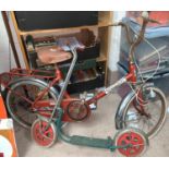 A 1970's Valenti fold in bicycle (a.f.)a vintage child's scooter