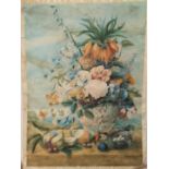 Italian School, 19th century, watercolour, flower-piece, signed 'Verni', 70 x 50 cm, unframed