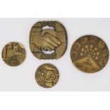 Sociedad Portuguesa de Numismatica bronze medal, 1971, 80 mm a pair of medals depicting arts and