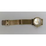 A gent's Galco Automatic wristwatch, gilt cased, on link bracelet