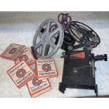 A Pathescope 9.5 mm projector (collectors item only) and 8 film shorts to include Mickey Mouse; a