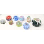 A selection of paperweights