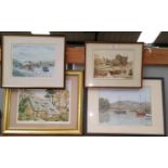 Bert Critchlow: Little Moreton Hall, watercolour, signed; local and other prints