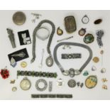 A selection of costume jewellery including diamante, necklaces, bracelets etc
