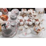 A Royal Albert Old Country Roses dinner and tea service;