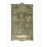 An Art Nouveau bronze plaque, Horticultural Prize by Toogood and Sons, designed by Thornycroft R.A.,