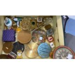 A selection of collectables: compacts; pill boxes; scent bottles; etc.