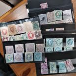 A selection of collection of various badges Victorian/Edwardian world stamps