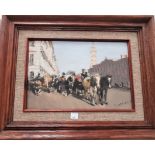 Adrian Gorlanov: On Nevsky Prospect, oil on canvas, signed, 20 x 28 cm, framed