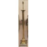 A Corinthian column brass standard lamp