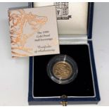 A boxed proof 1999 half sovereign
