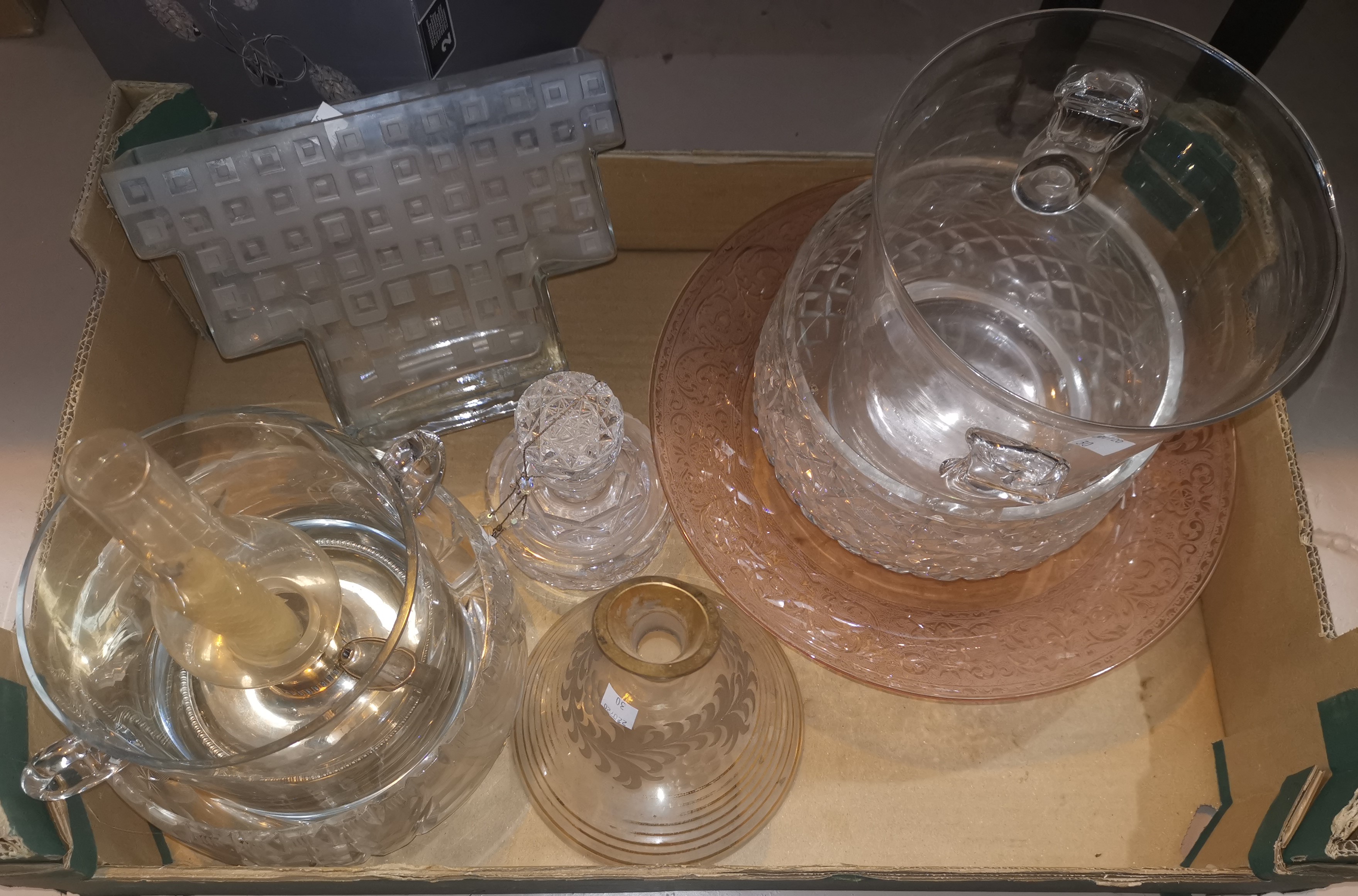 A large champagne bottle, a large poison bottle and glassware - Image 2 of 2