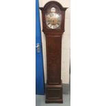 A mid 20th Century walnut Grandmother Clock