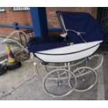 A vintage Marmet 1960's/70's coach built pram in blue