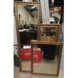 A selection of gilt framed mirrors