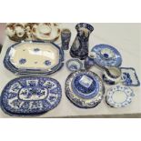 A selection of blue and white china