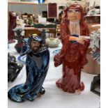 Two ceramic figures scholars in robes