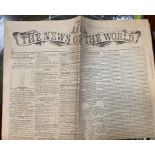 1st edition News of the World, 1st October 1843