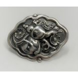 A Georg Jensen sterling silver brooch, stamped Sterling Denmark numbered 279 featuring a snail