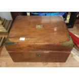 A Victorian walnut lap desk;