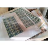 Half sheets of stamps, mainly George VI