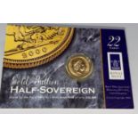 A 2000 half sovereign in original folder
