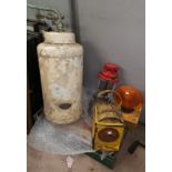 A vintage SANTON water heater (collectors item ONLY), vintage lamps etc