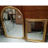 Two gilt framed wall mirrors