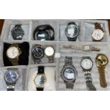 A selection of gents wristwatches, modern and reproduction