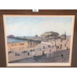 Tom Dodson: "Victoria Pier", artist signed limited edition print, 35 x 45 cm, framed and glazed