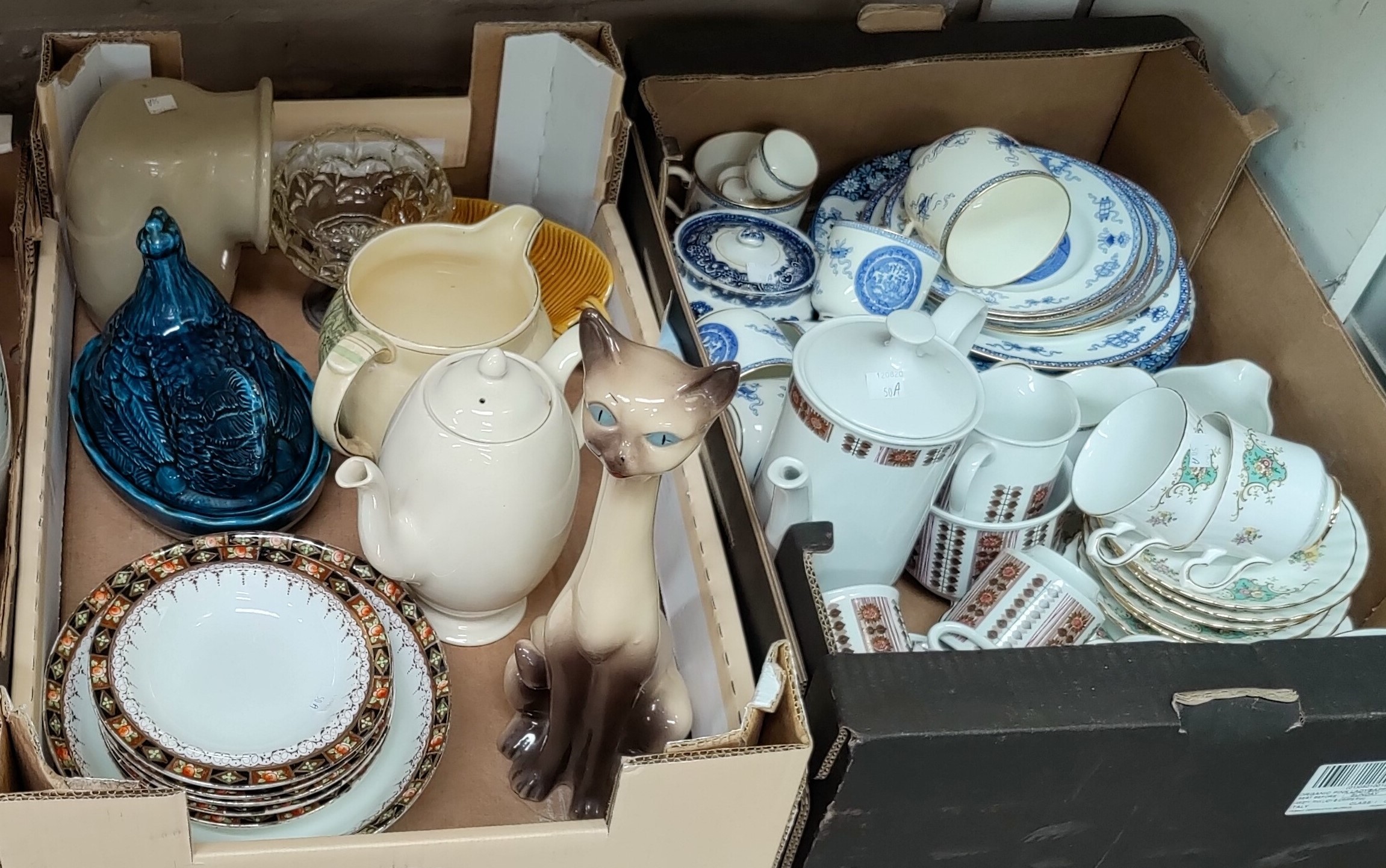 A Victorian blue and white part tea set and other blue and white ware; a Royal Stafford 'True - Image 2 of 2
