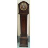 A 1930's oak grandmother clock with chime