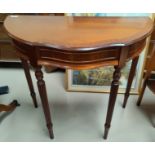 A mahogany reproduction side table with single drawer; a reproduction wine table