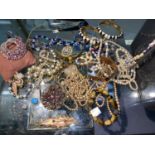 A large selection of costume jewellery