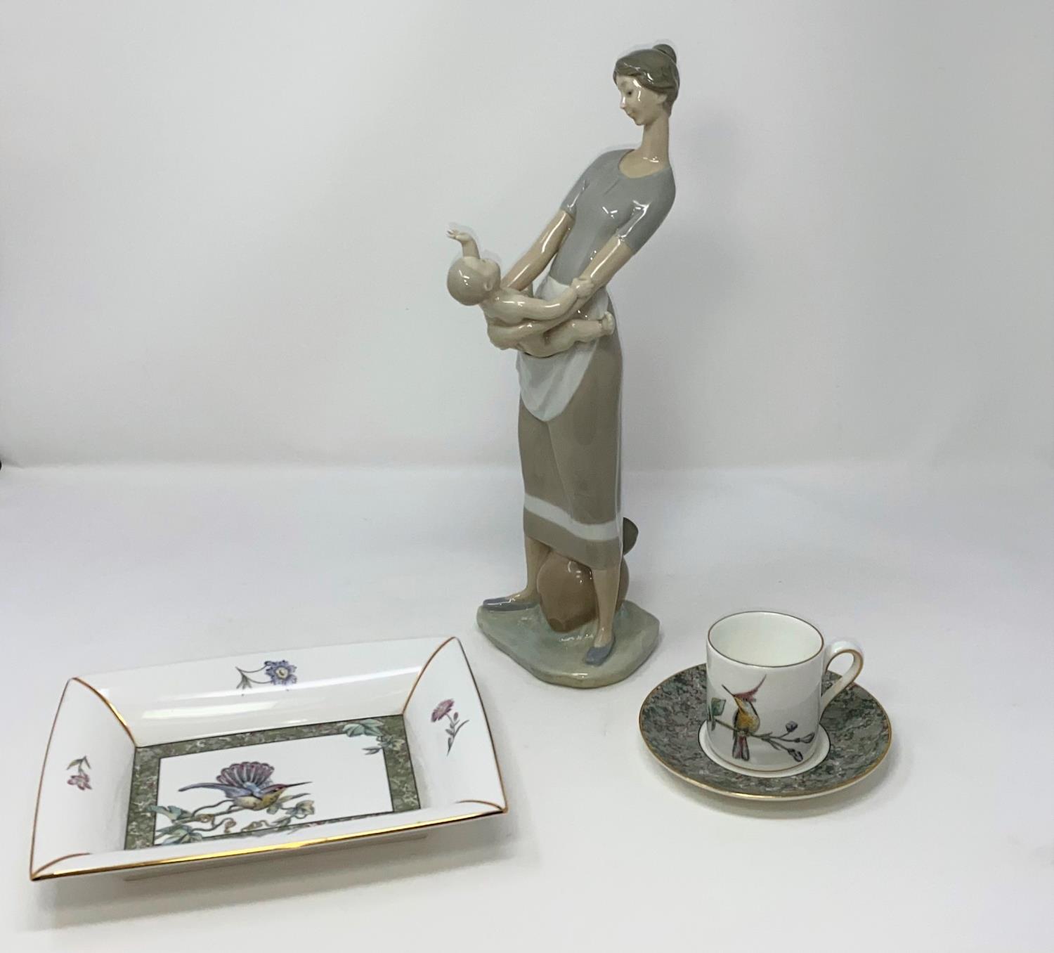 A Lladro figure, mother and child, a Coalport trio set and a Wedgwood part coffee set - Image 2 of 3