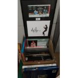 A collection of Elvis related books, 20 approx; a facsimile signature and concert ticket for Michael