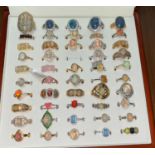 Fifty white metal/plated decorative dress rings set coloured stones, mostly stamped '925'