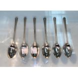 A set of 6 silver teaspoons, Sheffield 1964