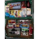 A selection of Corgi and other diecast coaches; lorries; etc.