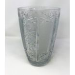 A large cut crystal vase, height 29 cm
