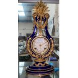 A ceramic clock, reproduction of the V&A Museum Marie-Antoinette clock, height 38 cm