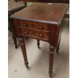 A 19th century oak dwarf Pembroke/work table